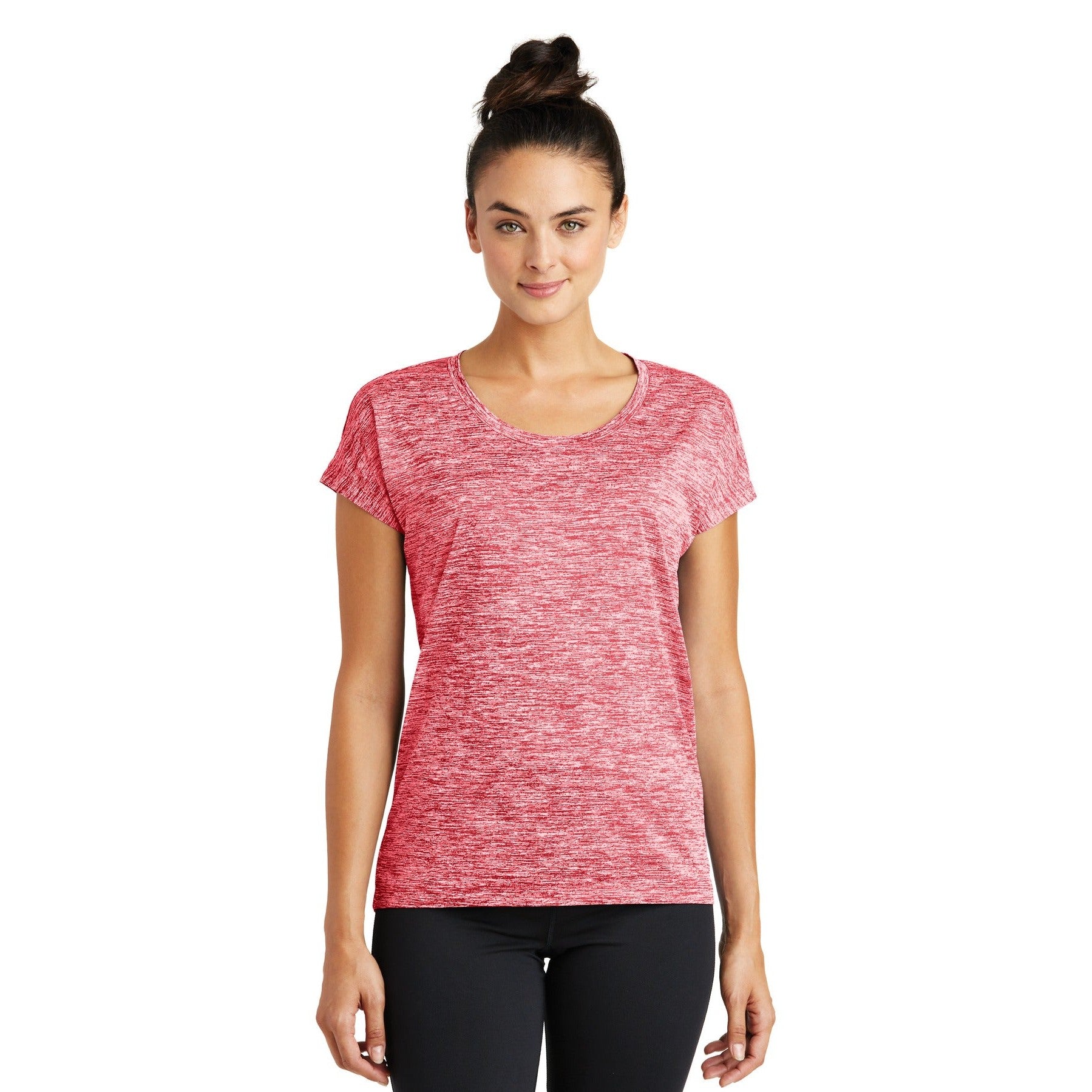 Sport-Tek-Sport-Tek® Women's PosiCharge® Electric Heather Sporty Tee. LST390-MedTech-3